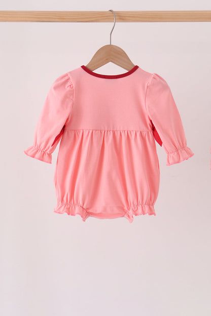 Pink turkey smocked bow bubble