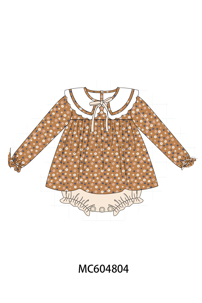 Fall floral print bubble
