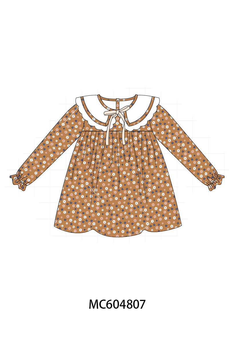 Fall floral print dress