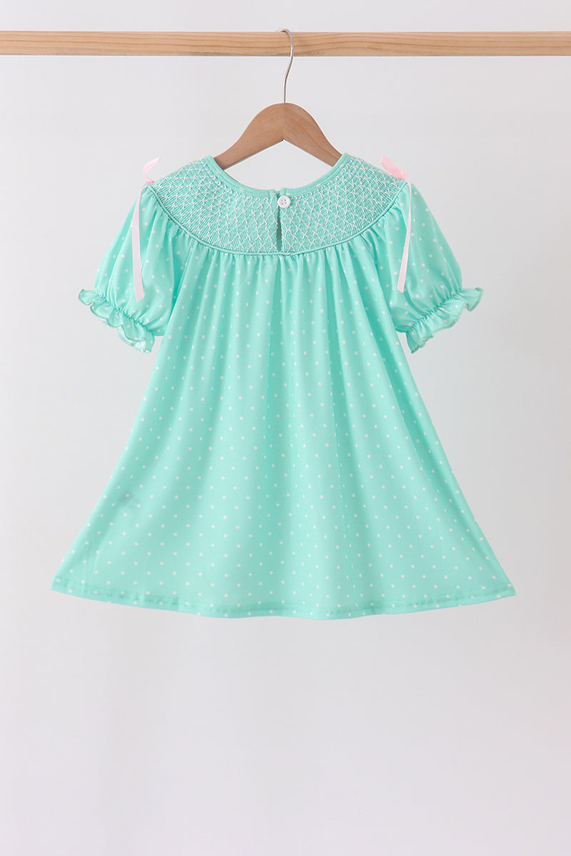 Green Character Smocked Dress