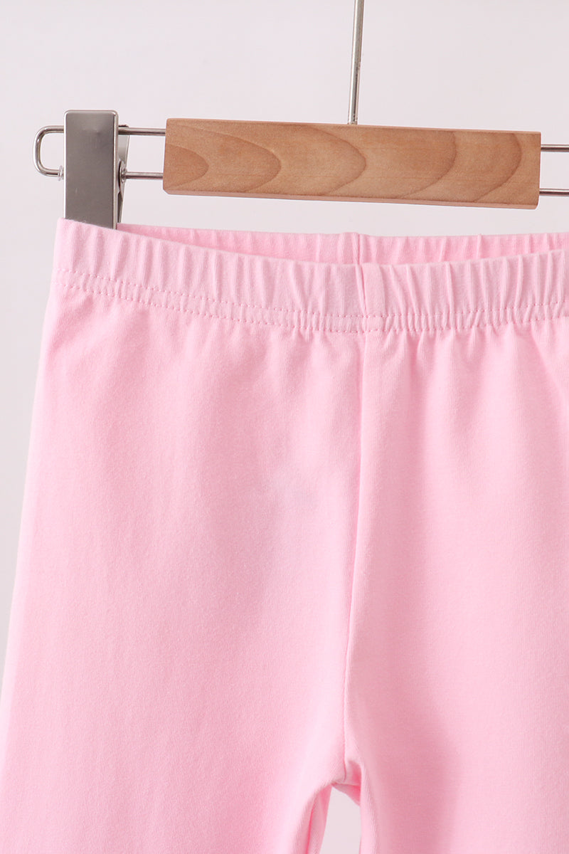Pink ruffle pants