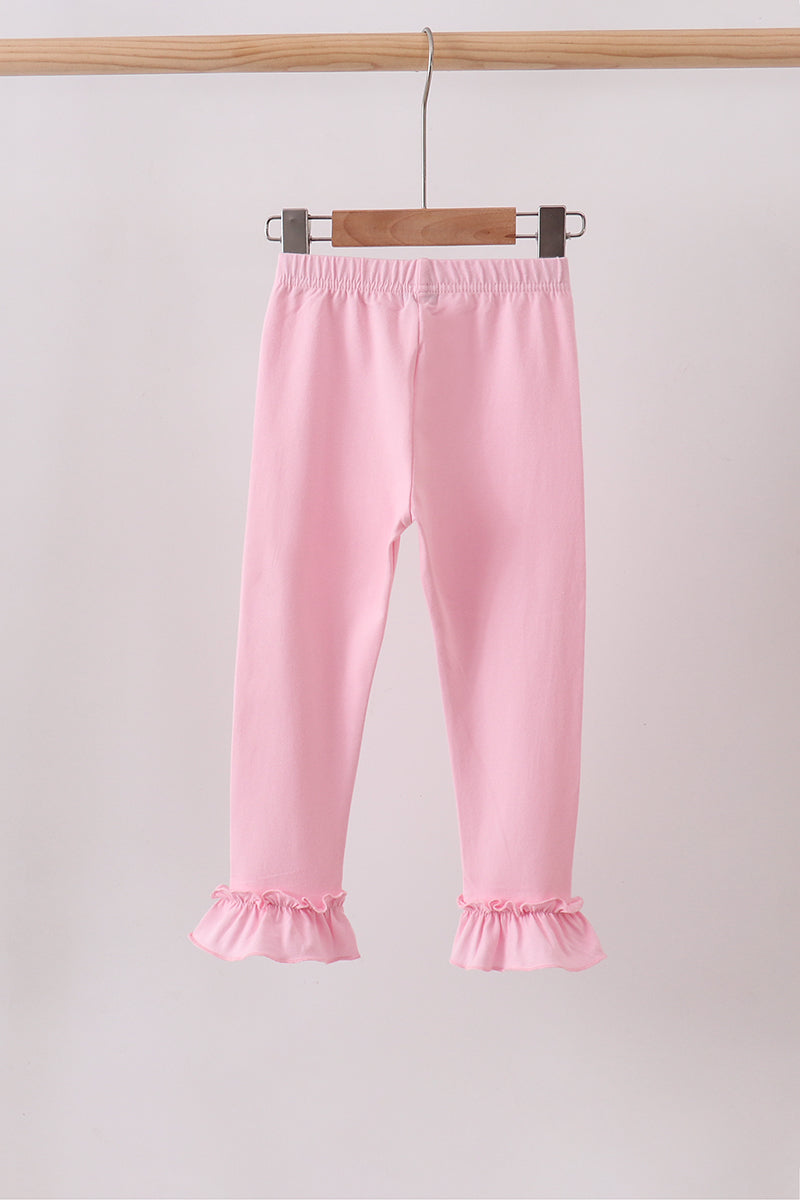 Pink ruffle pants