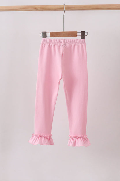 Pink ruffle pants
