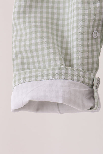 Beige turkey embroidery gingham jonjon