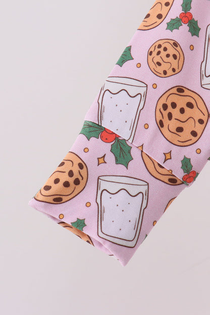 Pink milk cookie holly bamboo romper