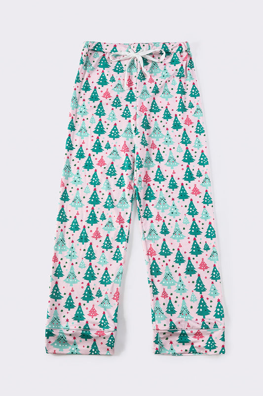 Christmas tree print men pajamas pants